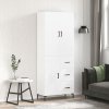 Skříň highboard bílá 69,5 x 34 x 180 cm kompozitní dřevo 3196011