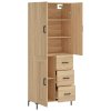 Skříň highboard dub sonoma 69,5 x 34 x 180 cm kompozitní dřevo 3196014