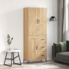 Skříň highboard dub sonoma 69,5 x 34 x 180 cm kompozitní dřevo 3196014