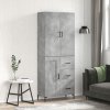 Skříň highboard betonově šedá 69,5x34x180 cm kompozitní dřevo 3196015