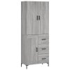 Skříň highboard šedá sonoma 69,5 x 34 x 180 cm kompozitní dřevo 3196017
