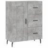 Skříň highboard betonově šedá 69,5x34x180 cm kompozitní dřevo 3196031