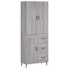 Skříň highboard šedá sonoma 69,5 x 34 x 180 cm kompozitní dřevo 3196033