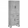 Skříň highboard betonově šedá 69,5x34x180 cm kompozitní dřevo 3196039