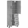 Skříň highboard betonově šedá 69,5x34x180 cm kompozitní dřevo 3196039