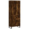 Skříň highboard kouřový dub 69,5 x 34 x 180 cm kompozitní dřevo 3196040