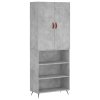 Skříň highboard betonově šedá 69,5x34x180 cm kompozitní dřevo 3196047
