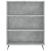 Skříň highboard betonově šedá 69,5x34x180 cm kompozitní dřevo 3196047