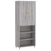 Skříň highboard šedá sonoma 69,5 x 34 x 180 cm kompozitní dřevo 3196057
