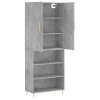 Skříň highboard betonově šedá 69,5x34x180 cm kompozitní dřevo 3196063