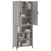 Skříň highboard šedá sonoma 69,5 x 34 x 180 cm kompozitní dřevo 3196073