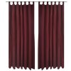 Mikrosaténové závěsy s poutky 2 ks 140 x 225 cm vínové 130363