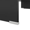 TV stolek / podstavec na monitor sklo černý 60x25x11 cm 244135