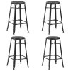 Barové stoličky 4 ks černé ocel 3054558