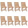 Skládací zahradní židle s poduškami 8 ks masivní teak 3072868