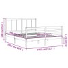 Rám postele s čelem King Size masivní dřevo 3194511