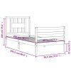 Rám postele s čelem 90 x 200 cm masivní dřevo 3194556