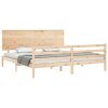 Rám postele s čelem 200 x 200 cm masivní dřevo 3195241