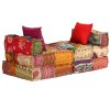 3místný modulární pouf patchwork textil 244983