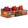 3místný modulární pouf patchwork textil 244983