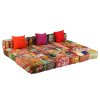 3místný modulární pouf patchwork textil 244983