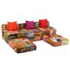 3místný modulární pouf patchwork textil 244983