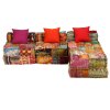 3místný modulární pouf patchwork textil 244983