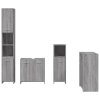4dílný set koupelnového nábytku šedý sonoma kompozitní dřevo 3154410