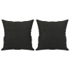 2místná pohovka s polštáři černá 140 cm textil 3200913