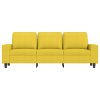 3místná pohovka s podnožkou světle žlutá 180 cm textil 3201156