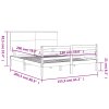 Rám postele s čelem King Size masivní dřevo 3195226
