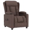 Elektrické polohovací křeslo hnědé umělá kůže 3098802