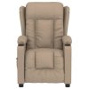 Elektrické polohovací křeslo cappuccino umělá kůže 3098803