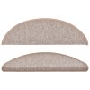 Schodové rohože 15 ks 56 x 17 x 3 cm světle hnědé půlkulaté 133878