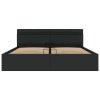 Rám postele LED s úložným prostorem černý umělá kůže 160x200 cm 285544
