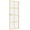 Interiérové dveře úzké zlaté 76x201,5 cm tvrzené sklo a hliník 155140