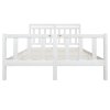 Rám postele bílý masivní dřevo 160 x 200 cm 3100969