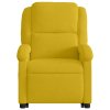 Elektrické zvedací polohovací křeslo žluté samet 3204329