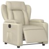 Elektrické polohovací křeslo krémové umělá kůže 3204531