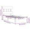 Rám postele s čelem Single masivní dřevo 3193561