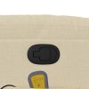 Zvedací masážní polohovací křeslo krémové textil 3206662