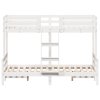 Patrová postel 80 x 200/120 x 200 cm bílá masivní borové dřevo 3207162