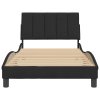 Rám postele bez matrace Hanko černý 100 x 200 cm samet 3207833