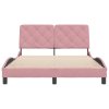 Rám postele bez matrace růžový 120 x 200 cm samet 3207916