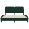 Rám postele bez matrace tmavě zelená 140 x 190 cm samet 3207920