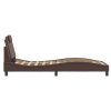 Rám postele Viana bez matrace hnědý 80 x 200 cm umělá kůže 3208056
