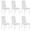 Jídelní židle 6 ks bílé umělá kůže 275436