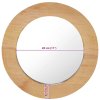 Nástěnné zrcadlo 40 cm teak kulaté 288805