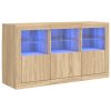 Příborník s LED osvětlením dub sonoma 123 x 37 x 67 cm 3209060