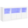 Příborník s LED osvětlením bílý 142,5 x 37 x 67 cm 3209065